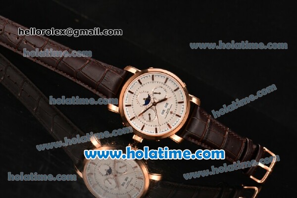 Vacheron Constantin Malte Asia Automatic Rose Gold Case with White Dial and Stick Markers - Click Image to Close